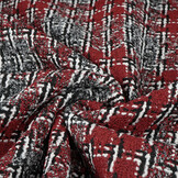 Bouclé Checkered Viviane Red - Grey
