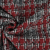 Bouclé Kariert Viviane Rot - Grau