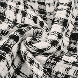 Bouclé Checkered Fienna White - Black