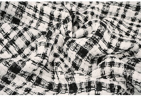 Bouclé Checkered Fienna White - Black