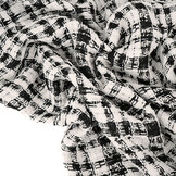 Bouclé Checkered Fienna White - Black