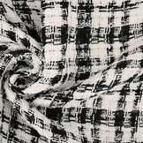 Bouclé Checkered Fienna White - Black