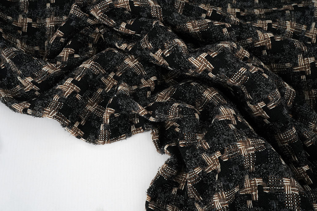 Bouclé Checkered Roselle