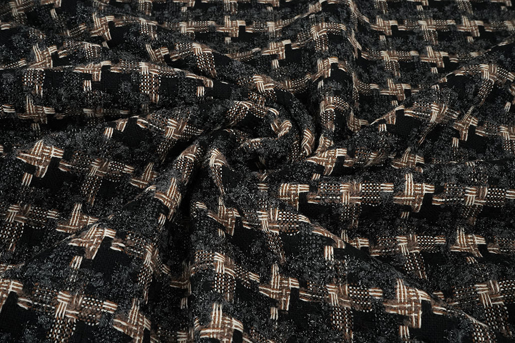 Bouclé Checkered Roselle