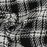 Bouclé Ruit Amara Zwart - Wit