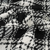 Bouclé Ruit Amara Zwart - Wit