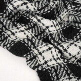 Bouclé Kariert Amara Schwarz - Weiß