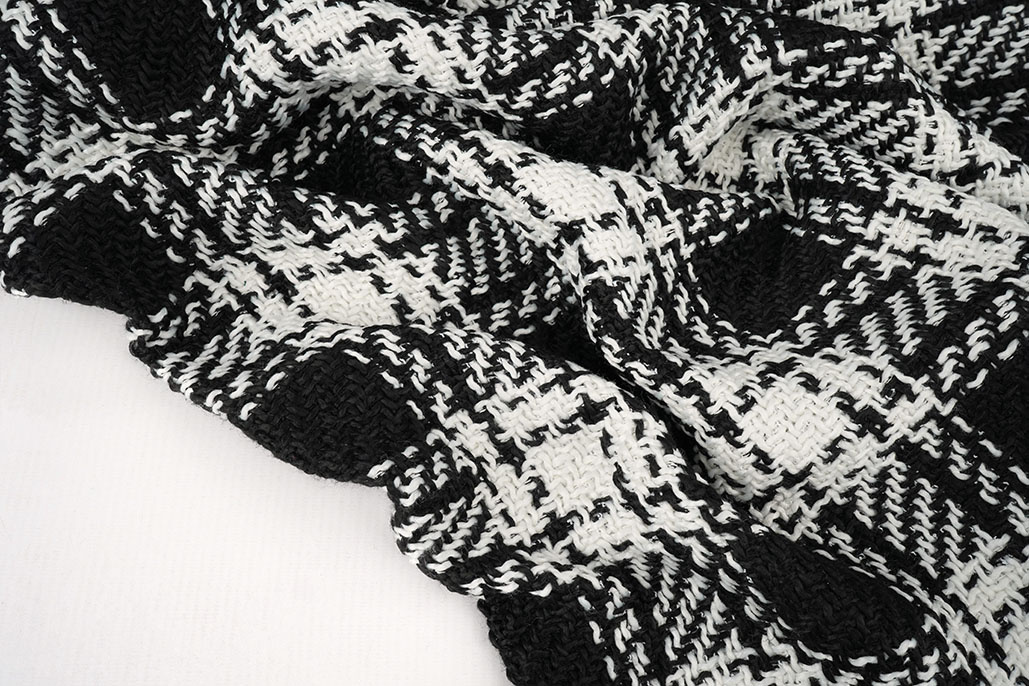 Bouclé Checkered Amara Black - White