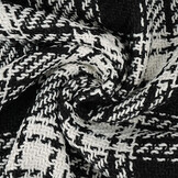 Bouclé Kariert Amara Schwarz - Weiß