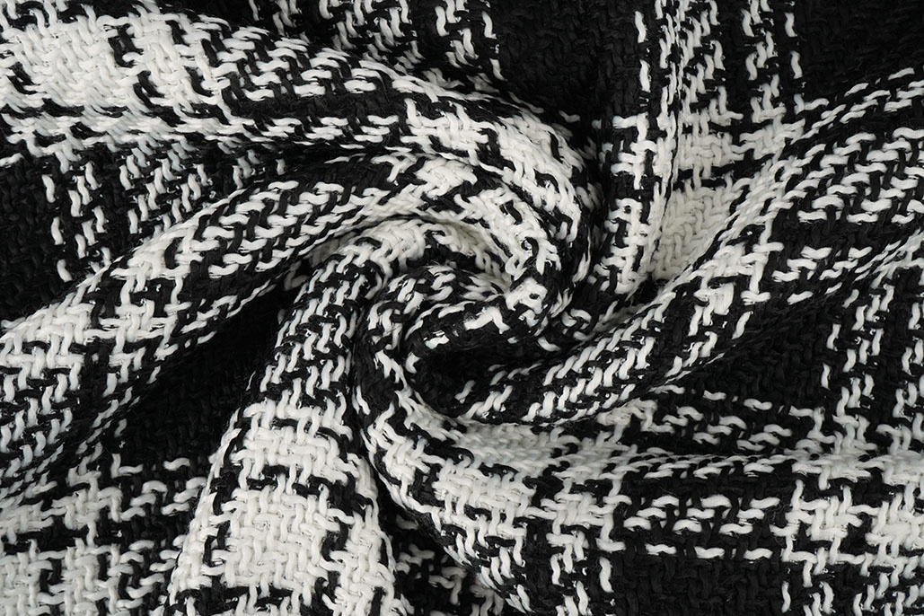 Bouclé Checkered Amara Black - White