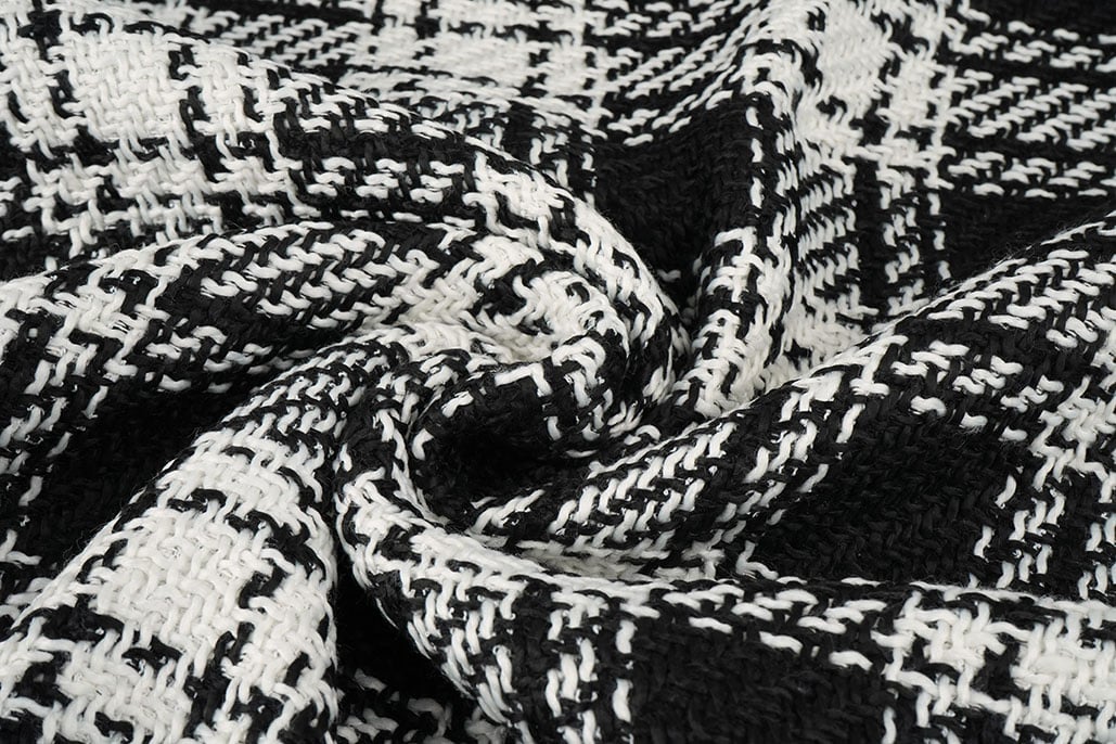 Bouclé Checkered Amara Black - White