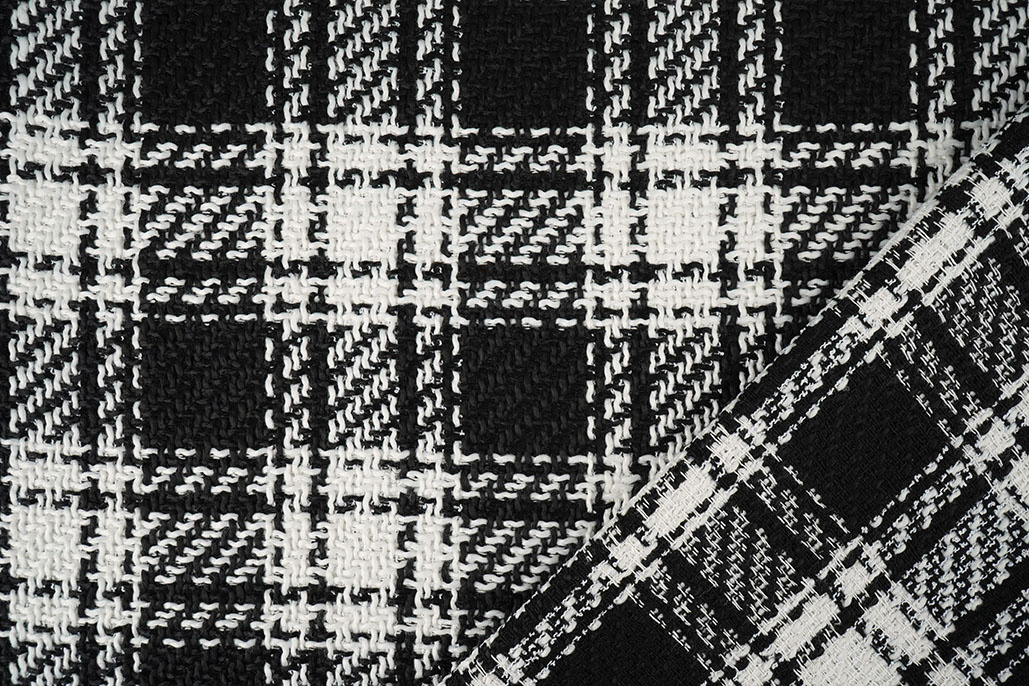 Bouclé Checkered Amara Black - White