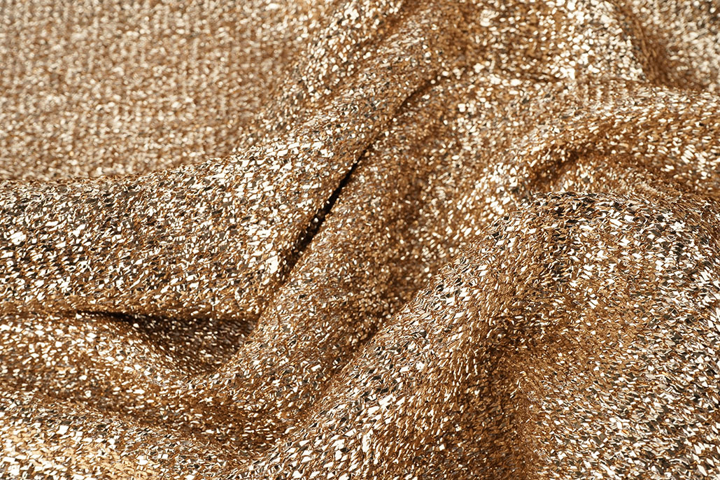 Knitted Glitter Metallic Rosé-Gold
