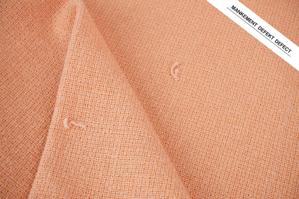 Wollen stof Peach Lurex