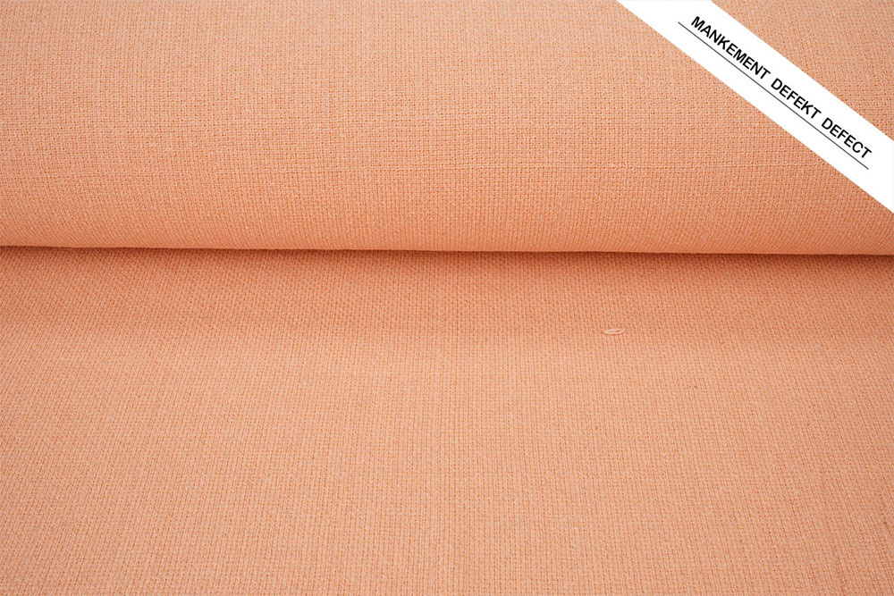 Wollen stof Peach Lurex