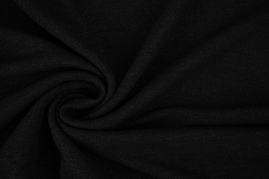 Knitted Fabric Lurex Black