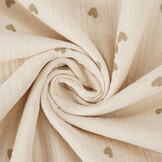 Hydrofiel Stof Hartjes Naturel