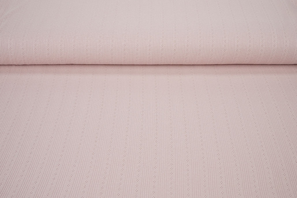 Pointoille Ajour Jersey Stripes Old Pink