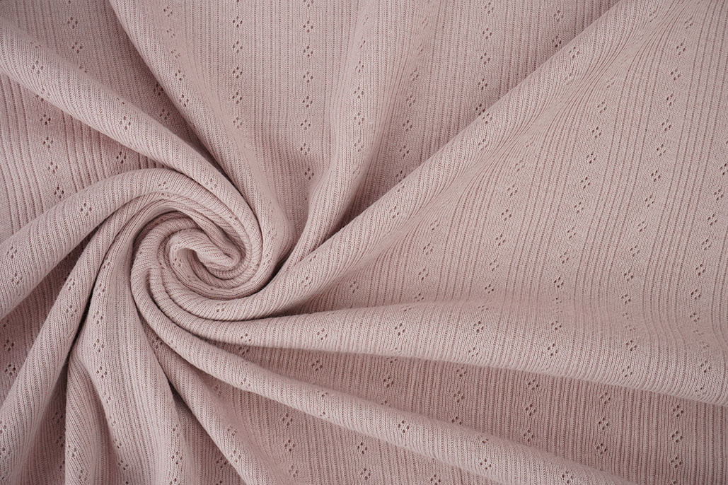 Pointoille Ajour Jersey Streifen Altrosa