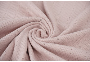 Pointoille Ajour Jersey Strepen Oud Roze
