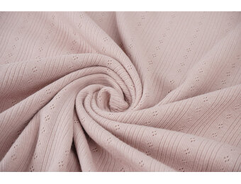 Pointoille Ajour Jersey Stripes Old Pink