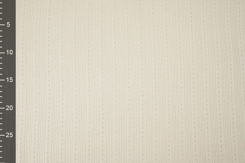 Pointoille Ajour Jersey Strepen Beige