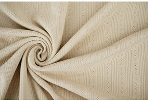 Pointoille Ajour Jersey Strepen Beige