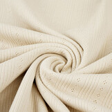 Pointoille Ajour Jersey Strepen Beige