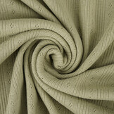 Pointoille Ajour Jersey Strepen Oud Groen