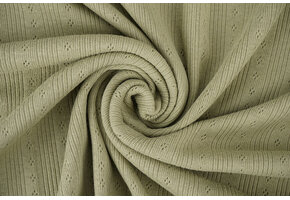 Pointoille Ajour Jersey Strepen Oud Groen