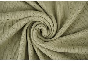 Pointoille Ajour Jersey Stripes Old Green