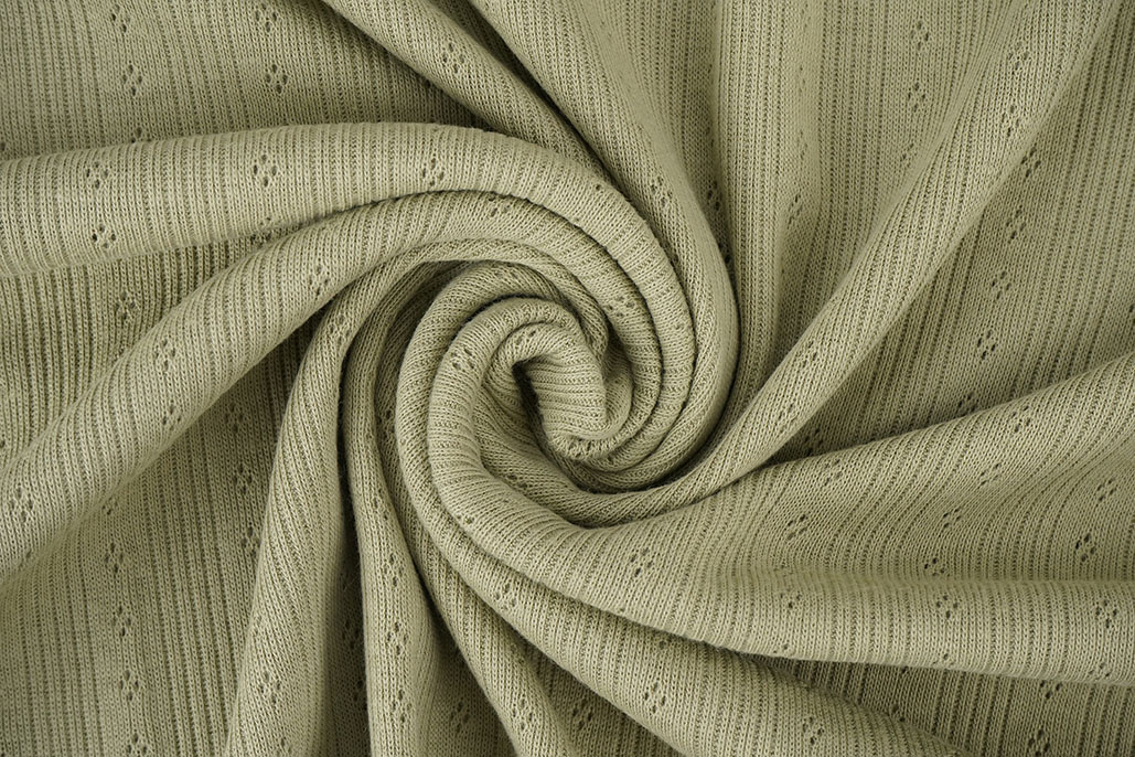 Pointoille Ajour Jersey Strepen Oud Groen