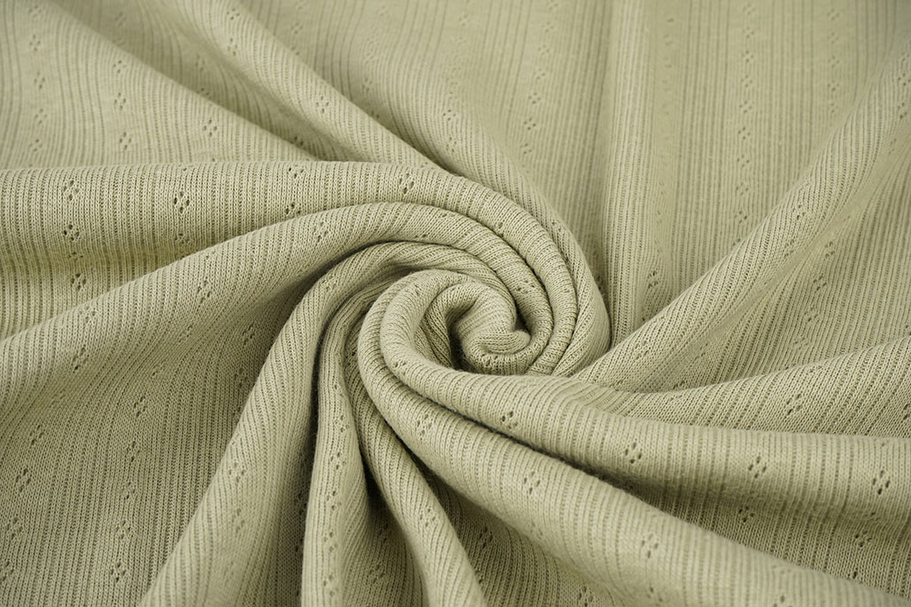 Pointoille Ajour Jersey Stripes Old Green