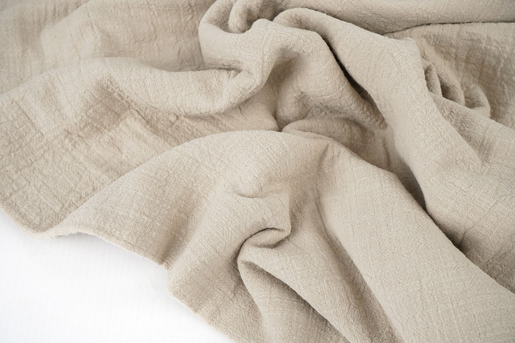 Double Gauze Slub – Baumwoll Musselin – Beige