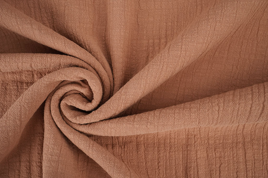 Double Gauze Slub – Baumwoll Musselin – Brique