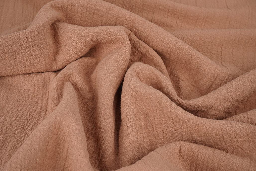 Double Gauze Slub – Baumwoll Musselin – Brique