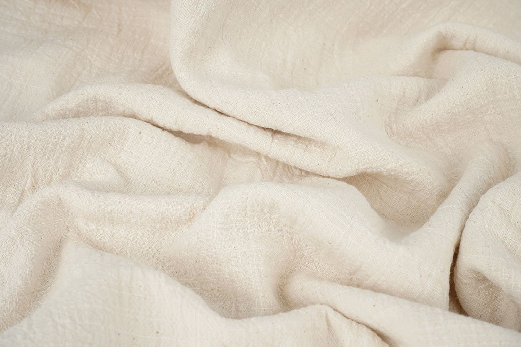 Double Gauze Slub – Baumwoll Musselin – Natürlich