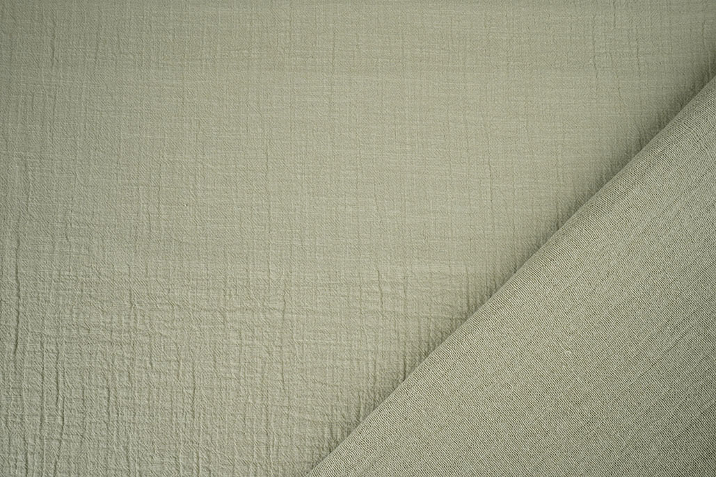 Double Gauze Slub – Hydrofiel – Olijfgroen