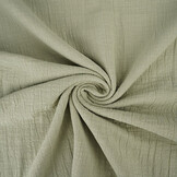 Double Gauze Slub – Baumwoll Musselin – Olivgrün