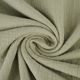 Double Gauze Slub – Baumwoll Musselin – Olivgrün