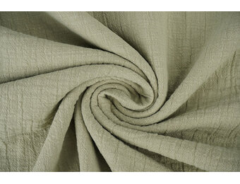 Double Gauze Slub – Hydrofiel – Olijfgroen