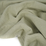 Double Gauze Slub – Baumwoll Musselin – Olivgrün