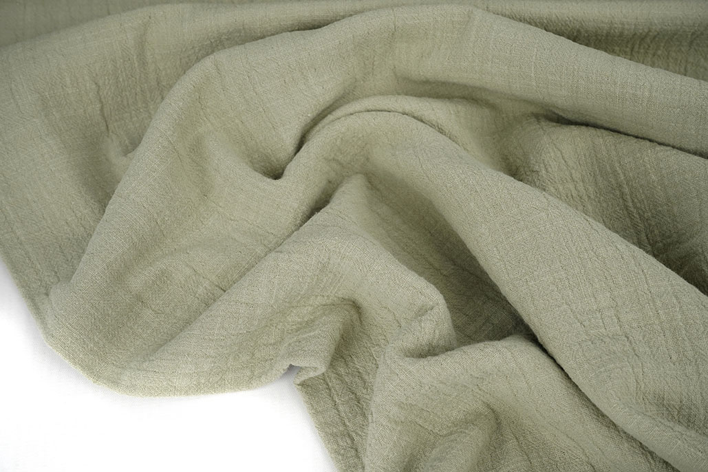 Double Gauze Slub - Olive Green