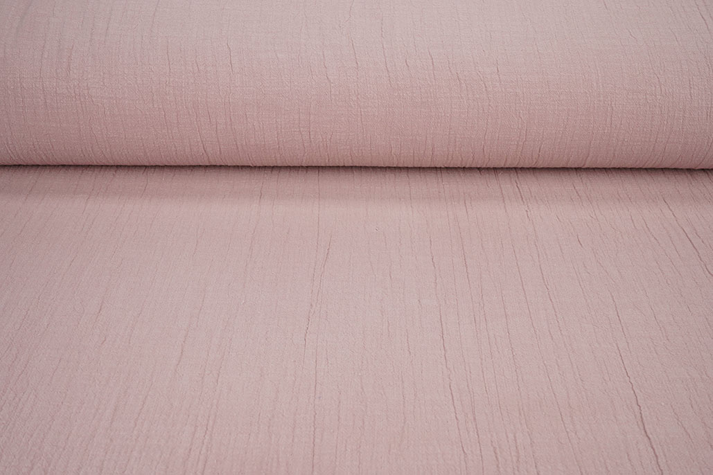 Double Gauze Slub – Hydrofiel – Oud Roze