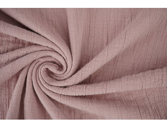 Double Gauze Slub – Hydrofiel – Oud Roze
