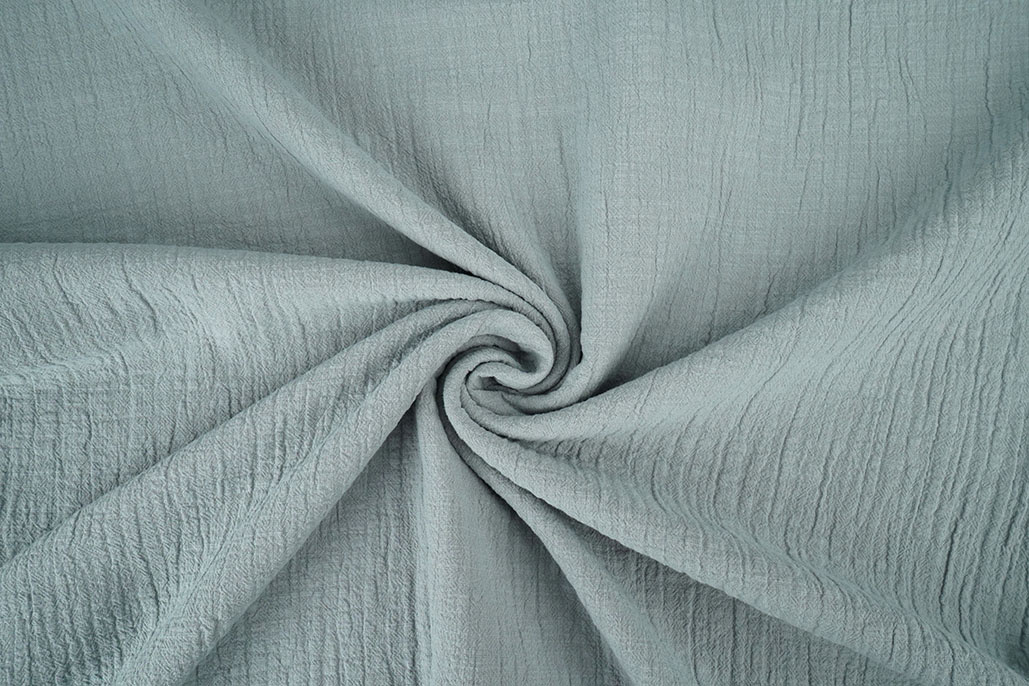 Double Gauze Slub - Grey-Blue
