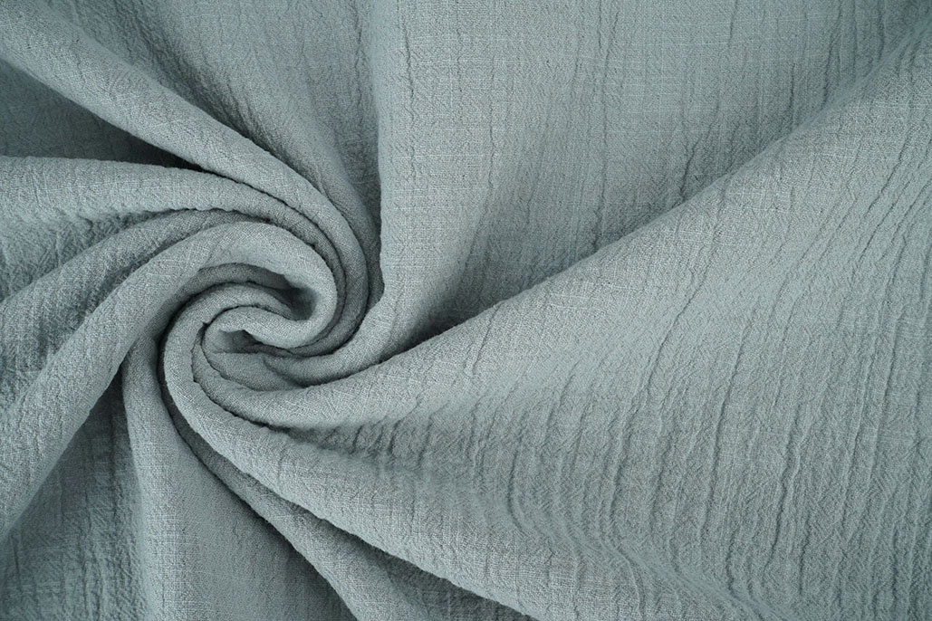 Double Gauze Slub – Hydrofiel – Grijs-Blauw