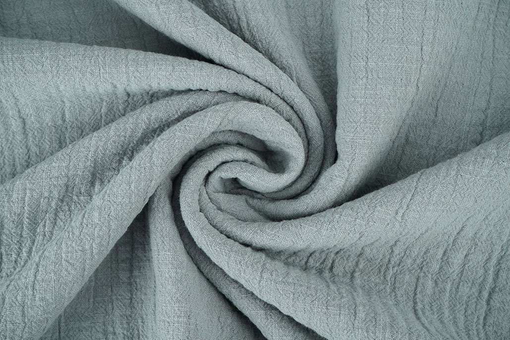 Double Gauze Slub - Grey-Blue
