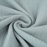 Double Gauze Slub – Baumwoll Musselin – Grau-Blau