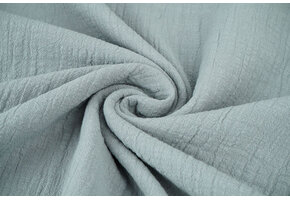 Double Gauze Slub – Baumwoll Musselin – Grau-Blau